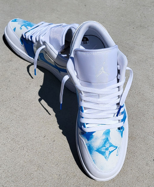 LV Blue - Air Jordan 1s
