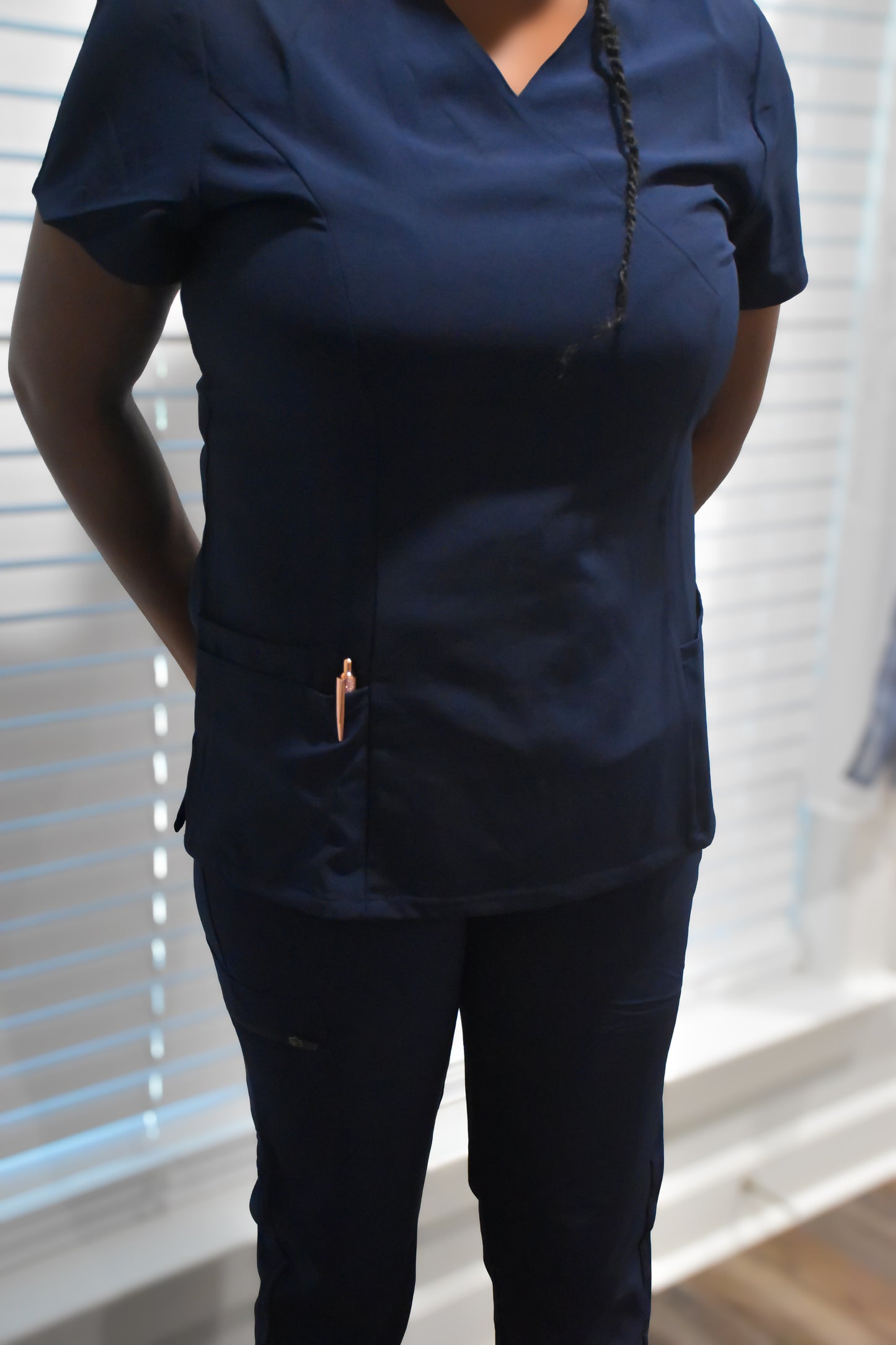 Women's 5-Pocket Medical Uniform Jogger Scrub Set