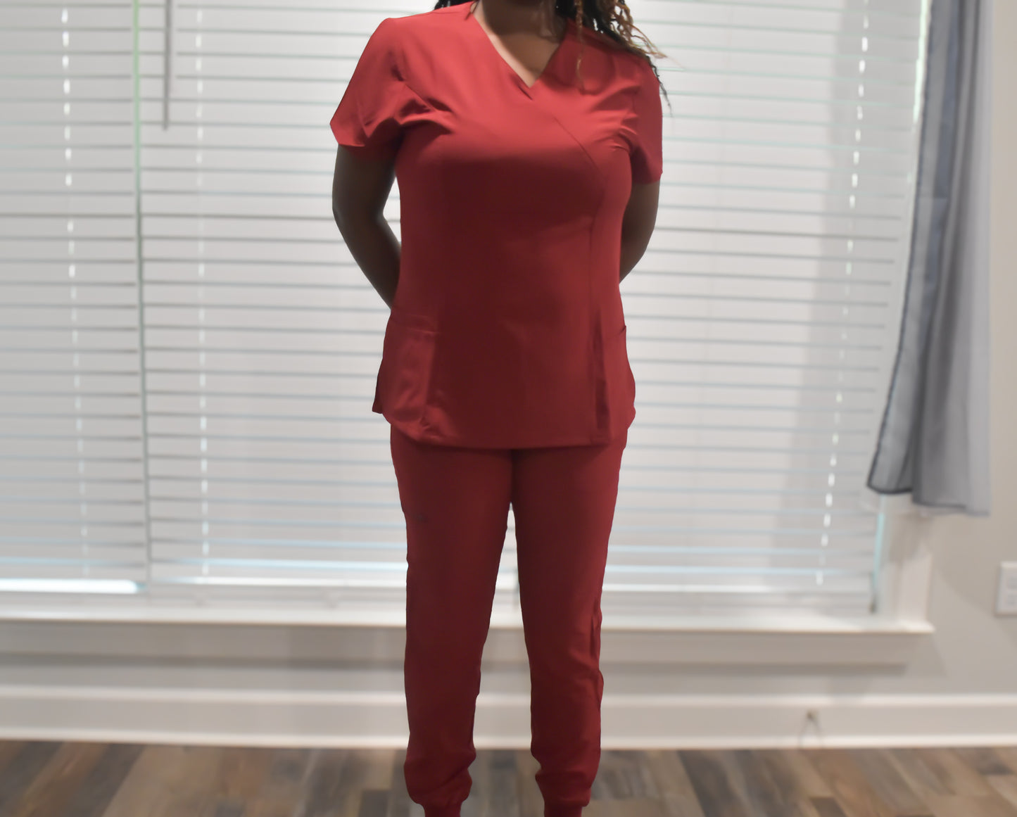 Women's 5-Pocket Medical Uniform Jogger Scrub Set