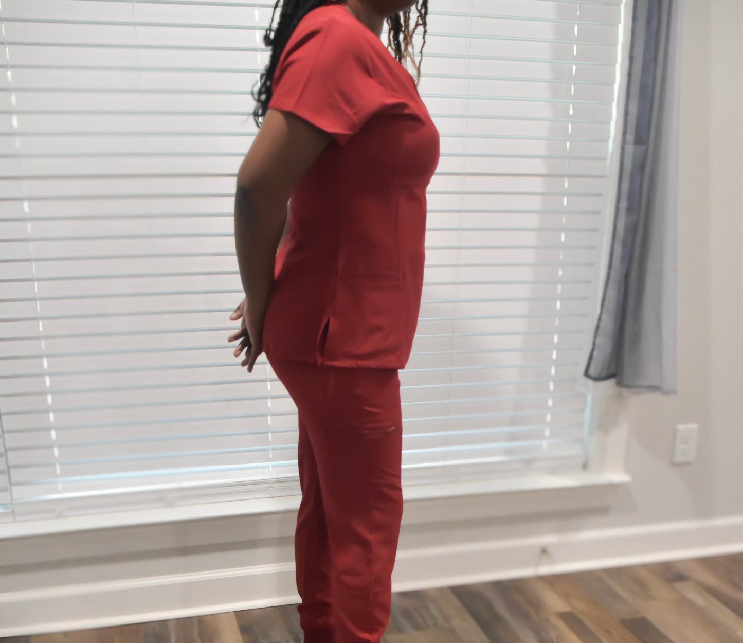 Women's 5-Pocket Medical Uniform Jogger Scrub Set