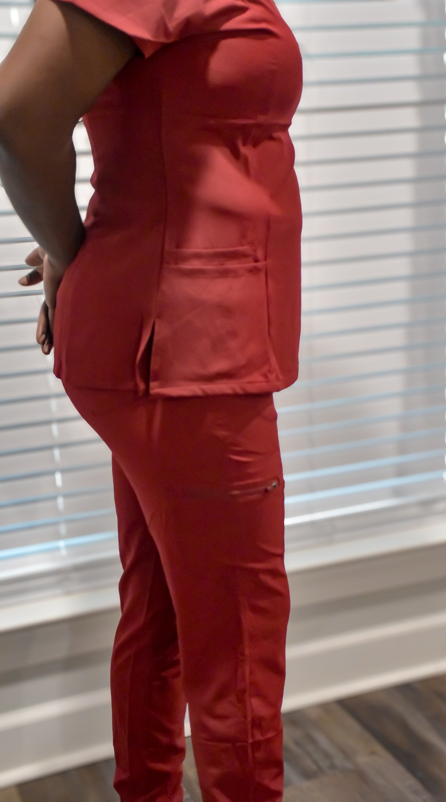 Women's 5-Pocket Medical Uniform Jogger Scrub Set