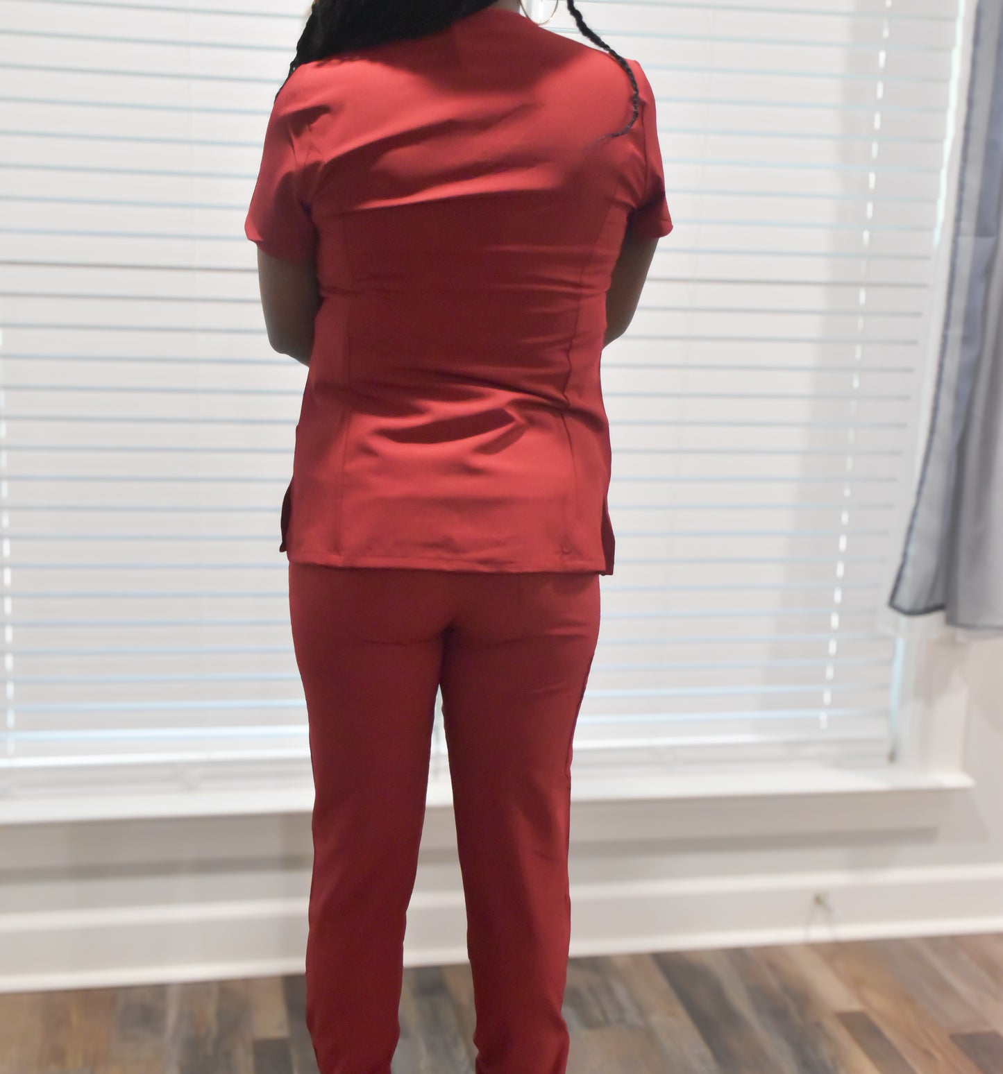 Women's 5-Pocket Medical Uniform Jogger Scrub Set