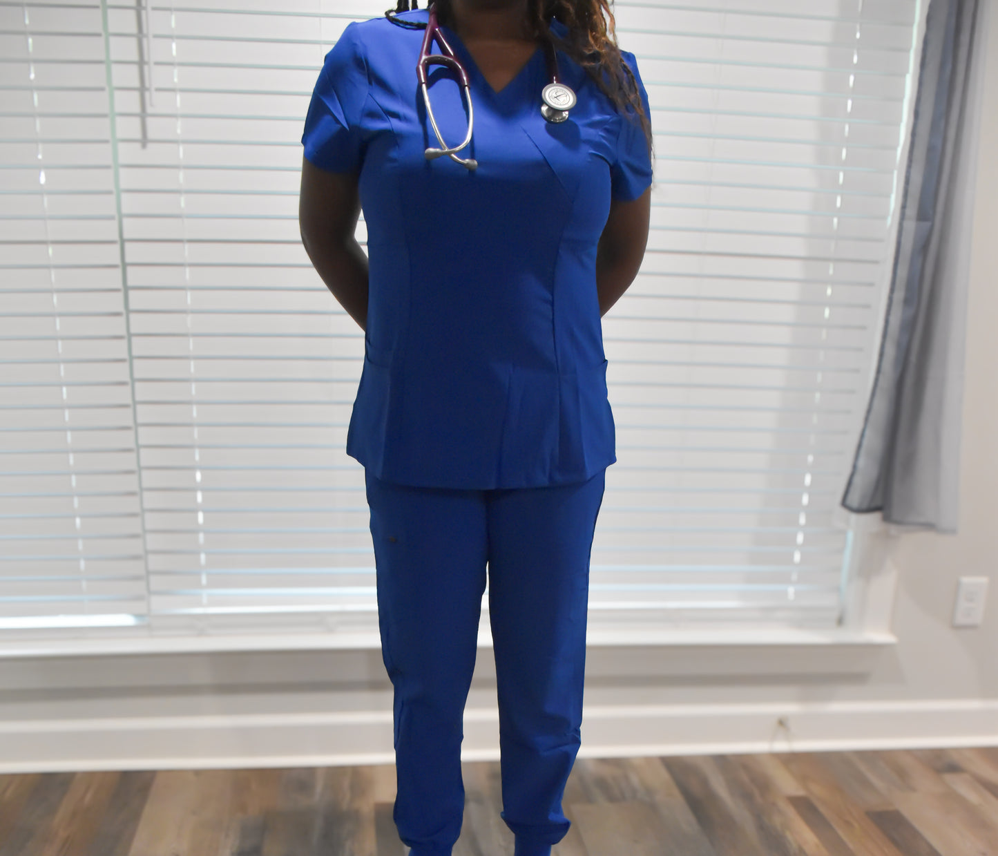 Women's 5-Pocket Medical Uniform Jogger Scrub Set