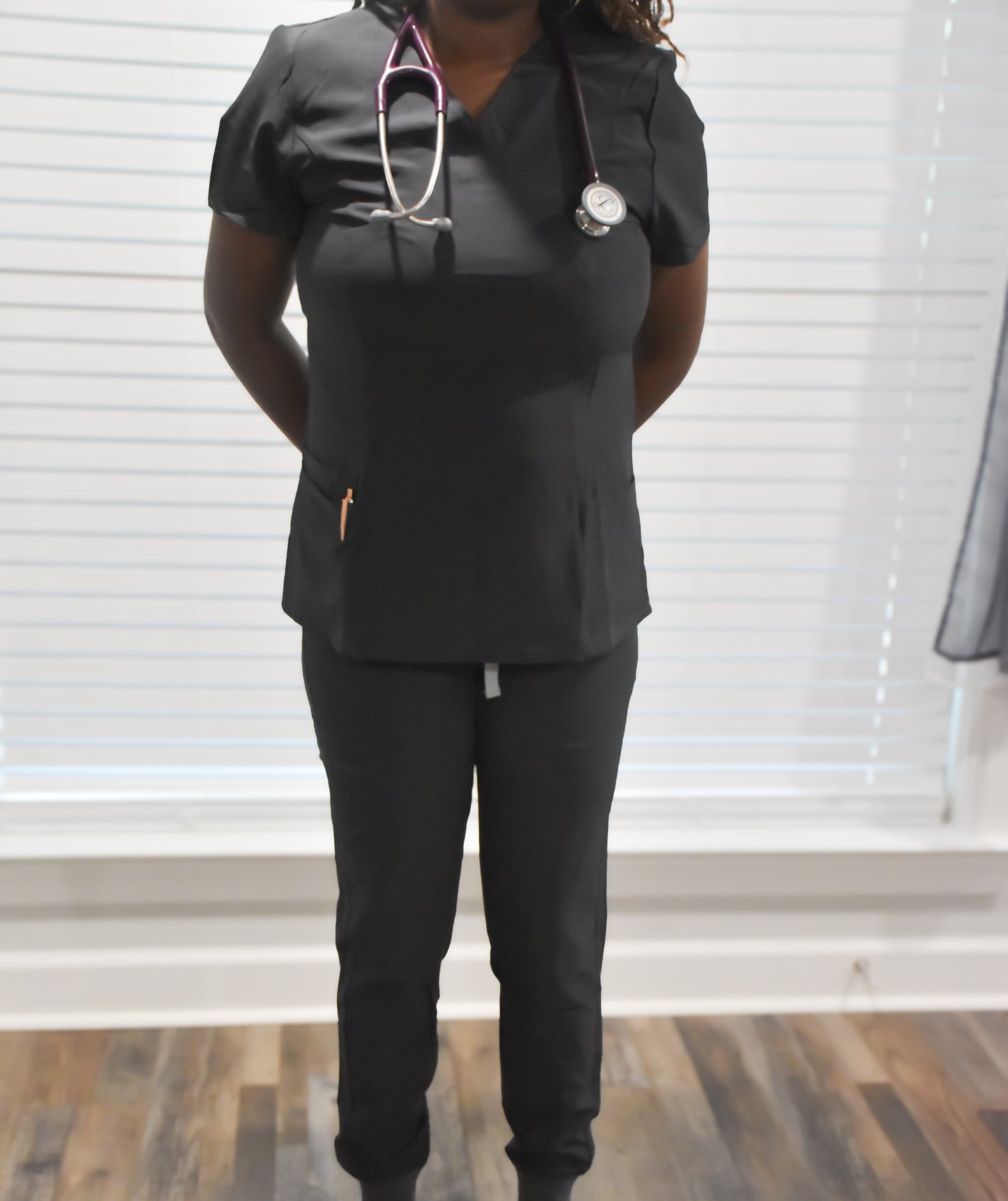 Women's 5-Pocket Medical Uniform Jogger Scrub Set