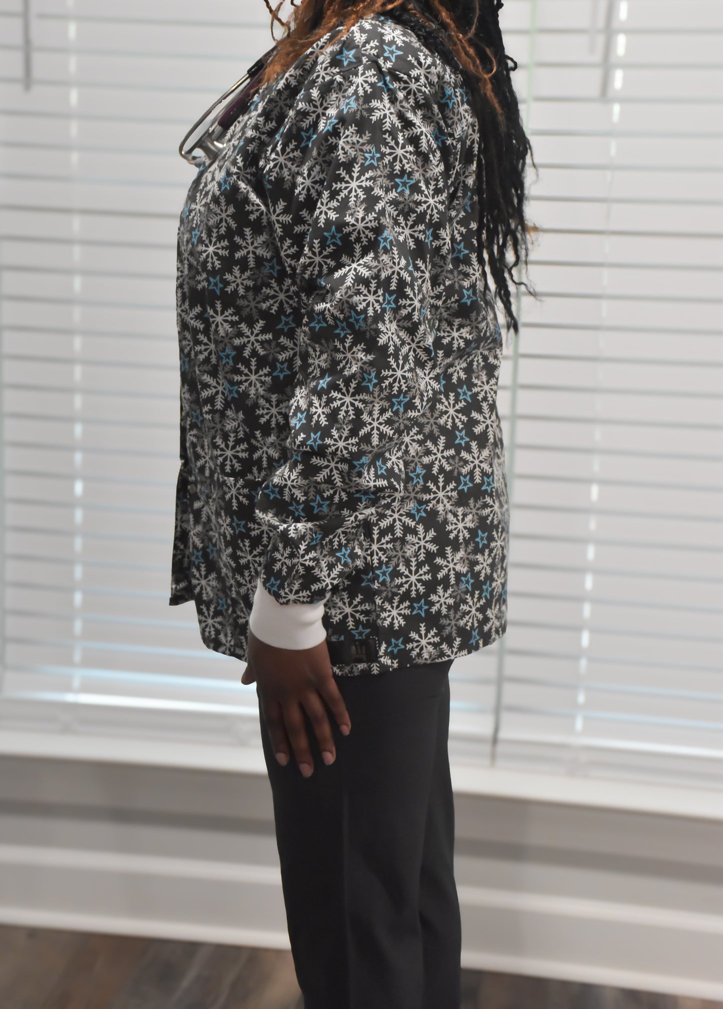 Printed Jacket With 2 Pocket Unisex Full Sleeve With Rib - Star & Snow