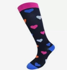 Women's Spandex/Nylon Knee High Sports Compression Socks for Nurses 15-20mmhg