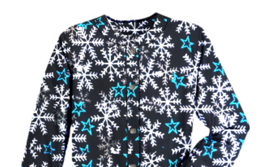 Printed Jacket With 2 Pocket Unisex Full Sleeve With Rib - Star & Snow