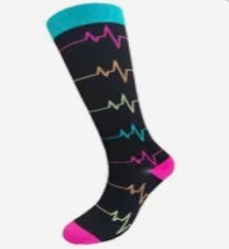Women's Spandex/Nylon Knee High Sports Compression Socks for Nurses 15-20mmhg