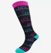 Women's Spandex/Nylon Knee High Sports Compression Socks for Nurses 15-20mmhg