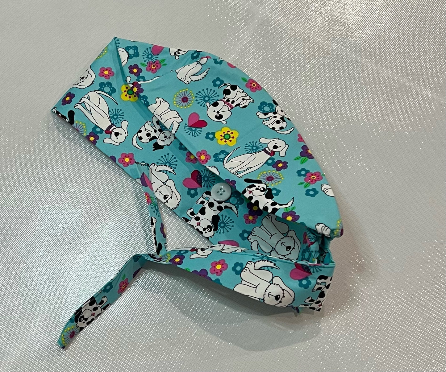 Custom Unisex Hair Hat Adjustable Scrub Caps - Cotton Print Cap With Button