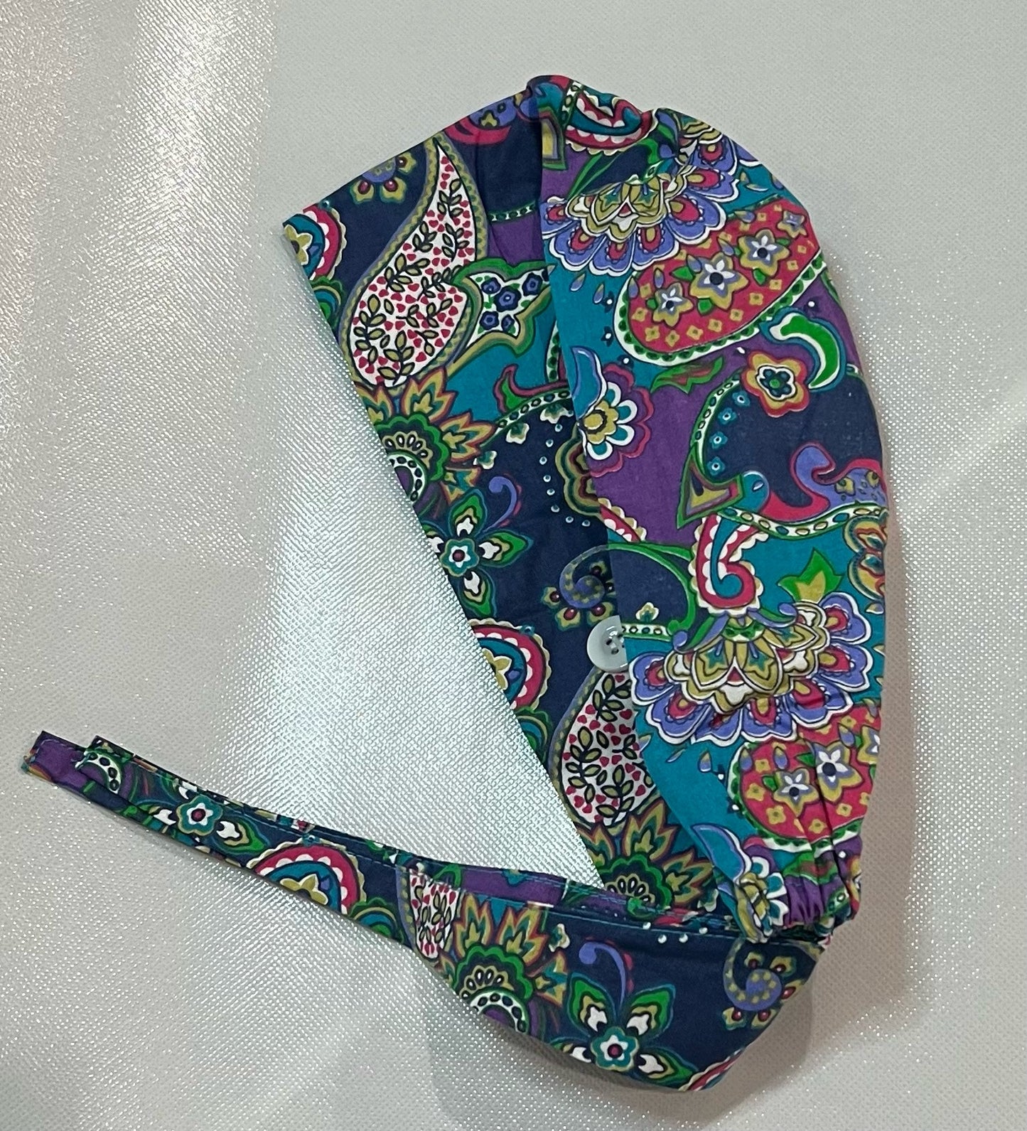 Custom Unisex Hair Hat Adjustable Scrub Caps - Cotton Print Cap With Button