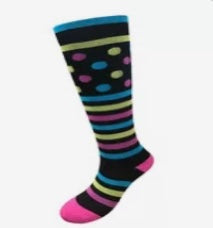 Women's Spandex/Nylon Knee High Sports Compression Socks for Nurses 15-20mmhg
