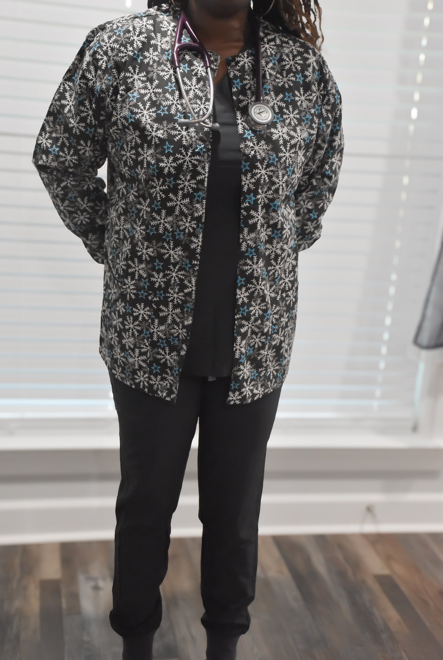 Printed Jacket With 2 Pocket Unisex Full Sleeve With Rib - Star & Snow
