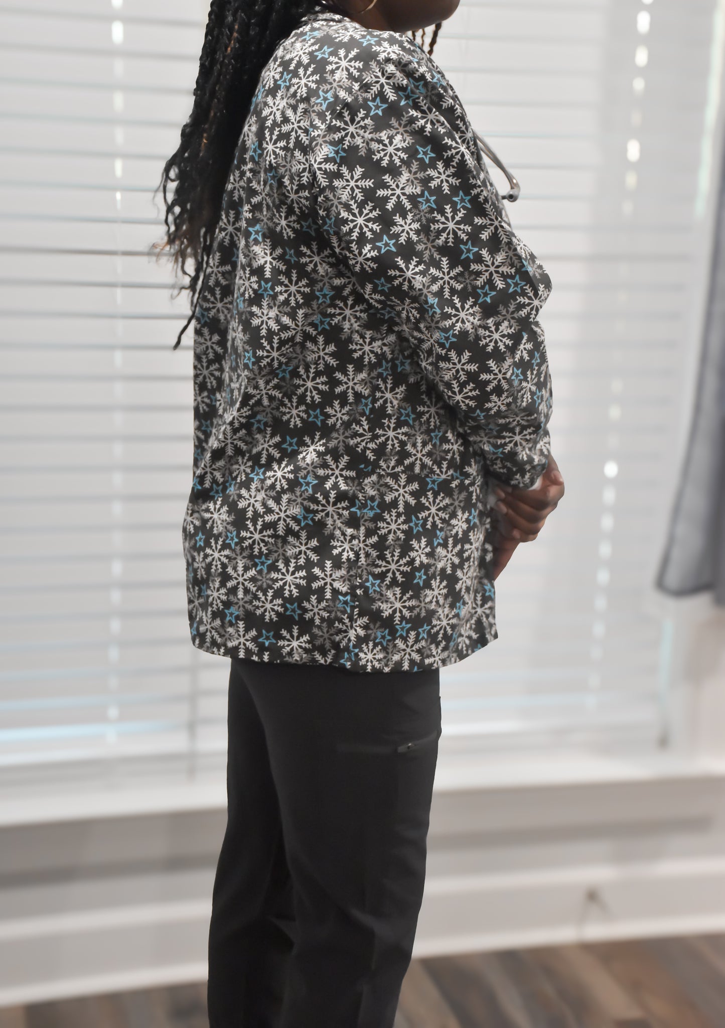 Printed Jacket With 2 Pocket Unisex Full Sleeve With Rib - Star & Snow