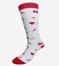 Women's Spandex/Nylon Knee High Sports Compression Socks for Nurses 15-20mmhg