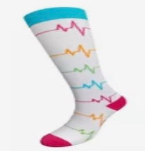Women's Spandex/Nylon Knee High Sports Compression Socks for Nurses 15-20mmhg