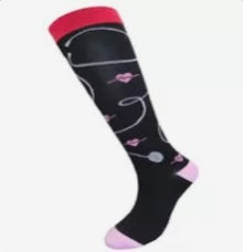 Women's Spandex/Nylon Knee High Sports Compression Socks for Nurses 15-20mmhg